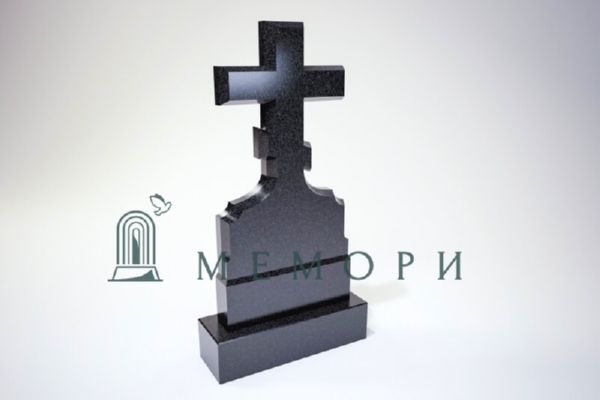 Каменный крест на могилу №121 (1200x600x70 мм)